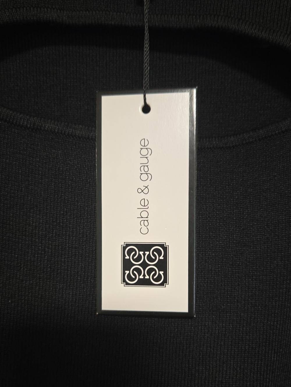 Cable & Gauge Black Long Sleeve Mock Neck Dress with Front Cutout - Picture 3 of 5